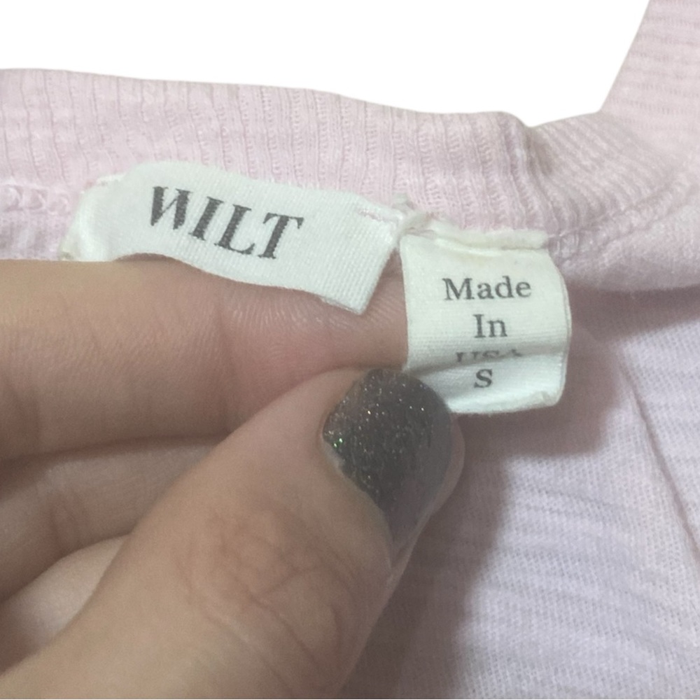 Wilt Light Pink Short Sleeve Tee Shirt Style #W034015 Cut #4216 Size Small - Picture 2 of 4